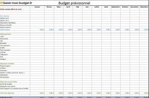 Tableau excel budget familial gratuit